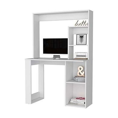 Carroll Computer Desk with Hutch and Storage Shelves