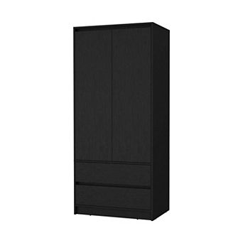 Avra 2 Drawers Armoire, 2-Door, Hanging Rod
