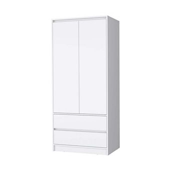 Avra 2 Drawers Armoire, 2-Door, Hanging Rod