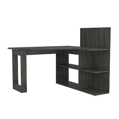 Fresno Writing Computer Desk, Four Shelves