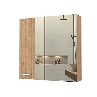 Kenya Medicine Cabinet, Mirror, Double Door, Four Interior Shelves