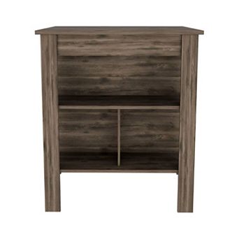 Brooklyn Kitchen Island, Three Concealed Shelves