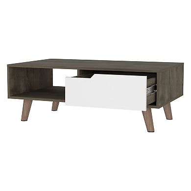 Hamburg Coffee Table 2.0 , One Open Shelf, One Drawer