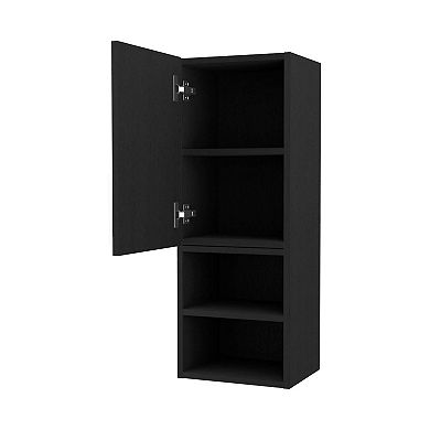 Praia Medicine Cabinet, Four Shelves Single Door Cabinet, Metal Handle