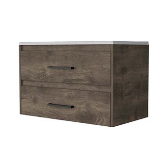 Maine Bathroom Vanity Wall Mounted with 2-Drawers