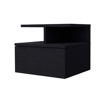 Augusta Floating Nightstand, 2 tier Shelf, 1-Drawer