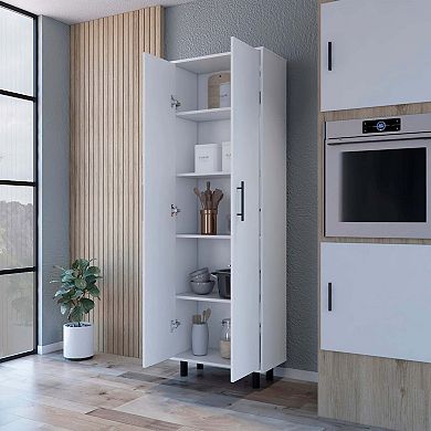 Oklahoma Tall Pantry Cabinet, Cupboard Storage Organizer with 5-Shelf