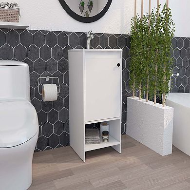 Chariot Free Standing Vanity Cabinet, One Open shelf