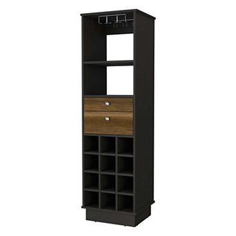 Hype Bar Cabinet, Twelve Built-in Wine Rack, Two Drawers, One Shelf