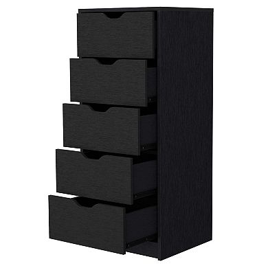 Dillon 5 Narrow Drawer Dresser, Tall Chest of Drawers
