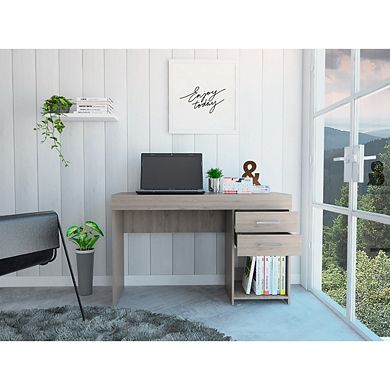 Austin Writing Computer Desk, Two Drawers, One Cabinet