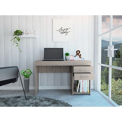 Austin Writing Computer Desk, Two Drawers,  One Cabinet