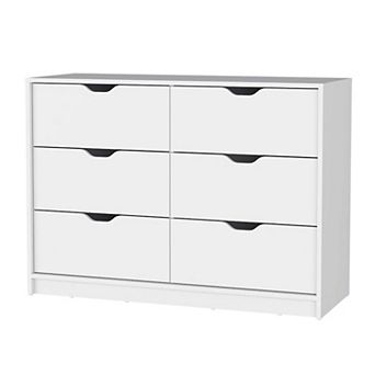 Dillon 4 Drawers Dresser, Chest of Drawers with 2 Cabinets