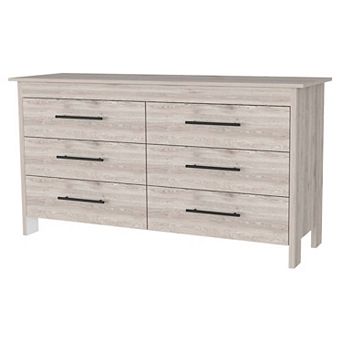 Luxor Six Drawer Double Dresser, Superior Top, Four Legs