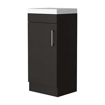 Toledo Bathroom Vanity, Metal Handle, Sink, Single Door Cabinet