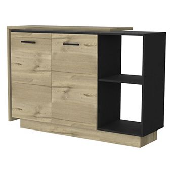 Aspen Kitchen Island, Two Concealed Shelves , Three Divisions