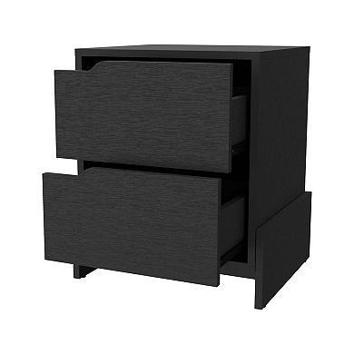 Lovell Nightstand with Sturdy Base and 2-Drawers