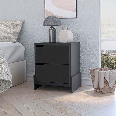 Lovell Nightstand with Sturdy Base and 2-Drawers