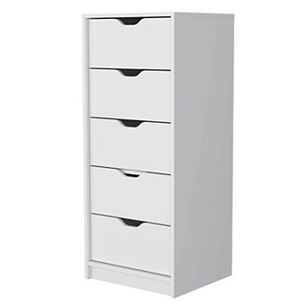 Dillon 5 Narrow Drawer Dresser, Tall Chest of Drawers