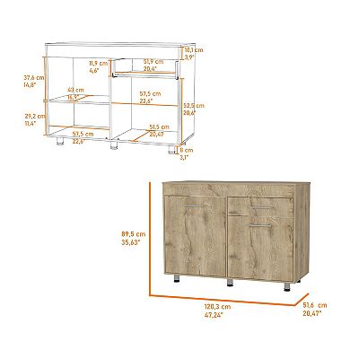 Saturn Utility Base Cabinet, Double Door, One Drawer