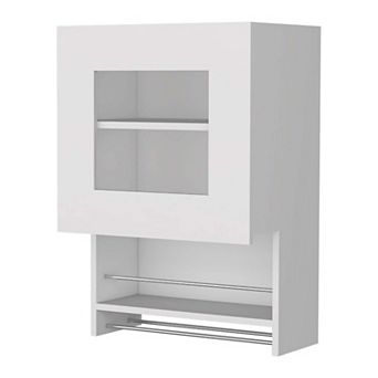Florence Kitchen Wall Cabinet, Spice and Towel Rack