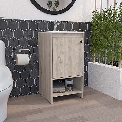 Chariot Free Standing Vanity Cabinet, One Open shelf