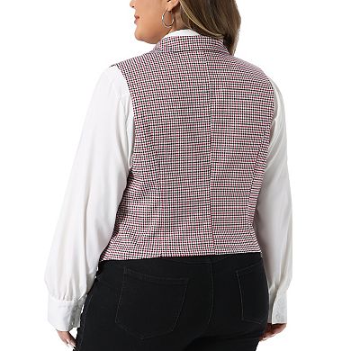 Plus Size Waistcoat Vest for Women Vintage Vest Button Steampunk Dress Jacquard Jacket