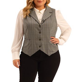 Plus Size Waistcoat Vest For Women Vintage Vest Button Steampunk Dress Jacquard Jacket