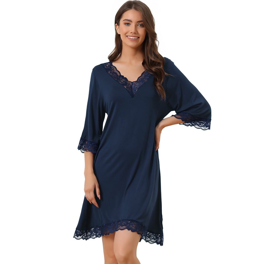 White Contrast Printed Half Sleeves Nightwear main image 1