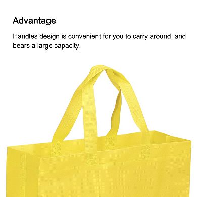 9.84"x13.78" Reusable Gift Bag, 10pcs Horizontal Style Non-woven Grocery Tote Bag