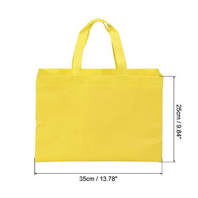 9.84"x13.78" Reusable Gift Bag, 10pcs Horizontal Style Non-woven Grocery Tote Bag