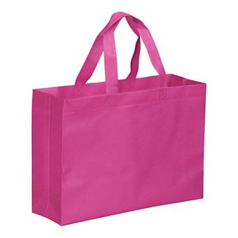 9.84"x13.78" Reusable Gift Bag, 10 pc Horizontal Style Non-woven Grocery Tote Bag