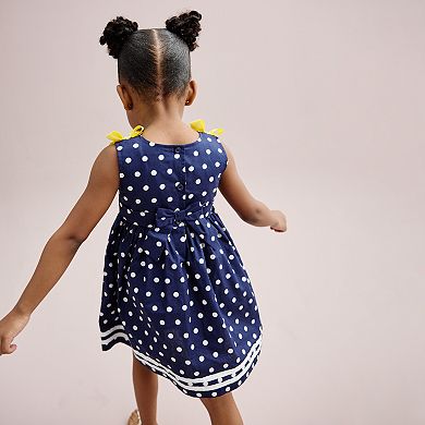 Baby & Toddler Girl Blueberi Boulevard Polka-Dot Daisy Patch Dress