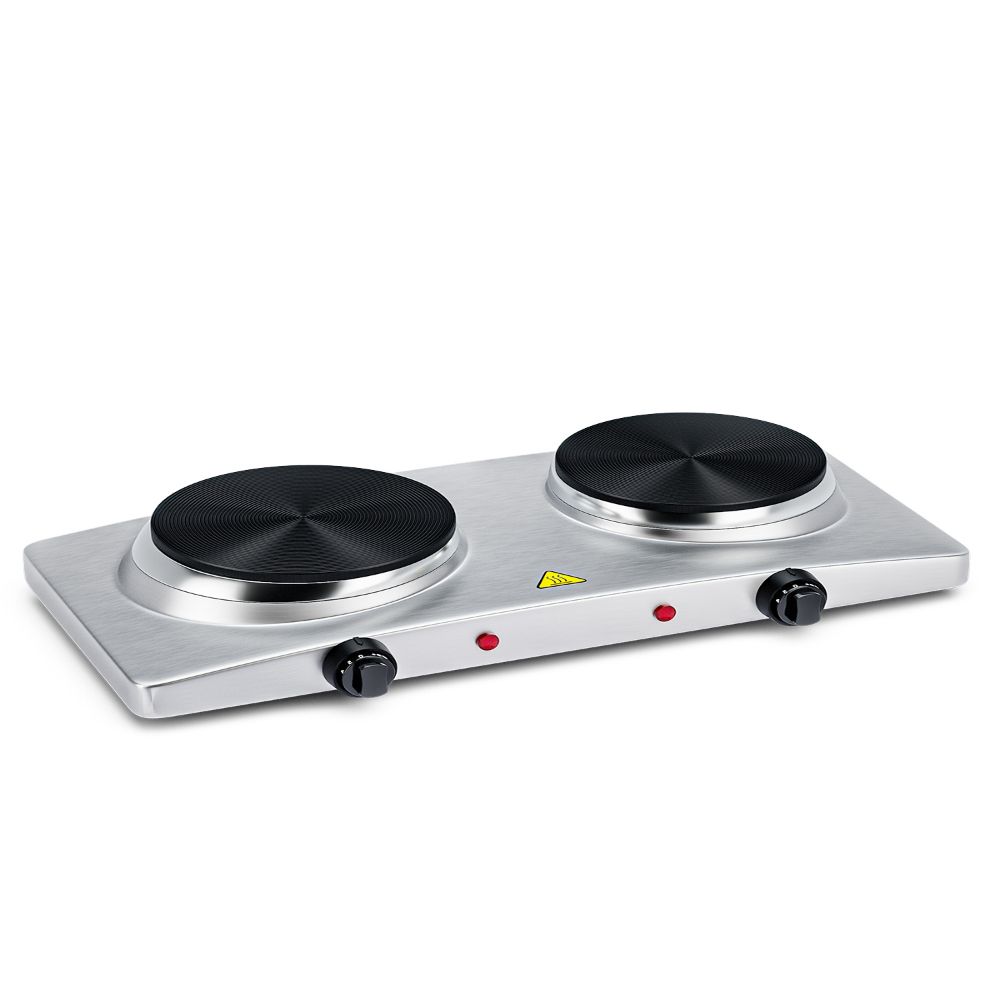 Brentwood Electric 1500W Double Burner Spiral White