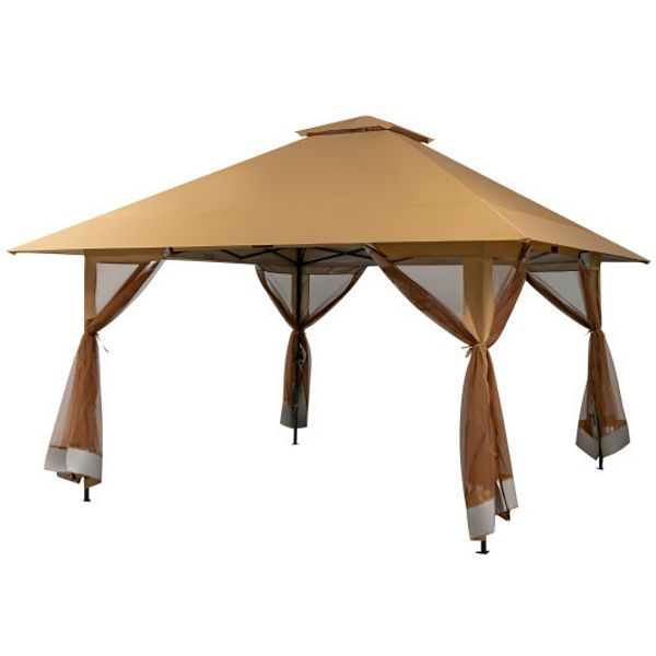 13 x 13 Feet Pop up Instant Canopy Tent with Mesh Sidewall