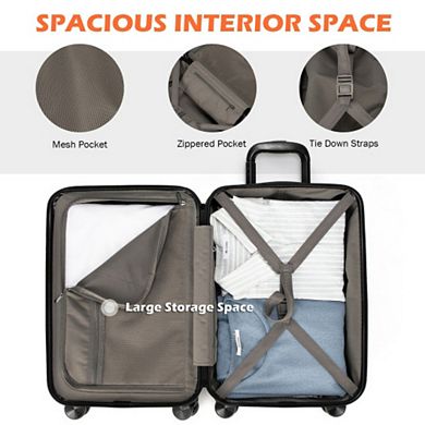 Expandable Luggage Hardside Suitcase with Spinner Wheel and TSA Lock