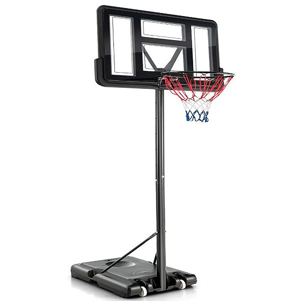 4.25-10 Feet Adjustable Basketball Hoop System with 44 Inch Backboard