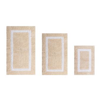 Better Trends Hotel Collection Small Border 3 pc Bath Rug Set