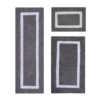 Better Trends Hotel Collection Large Border 3 pc Bath Rug Set