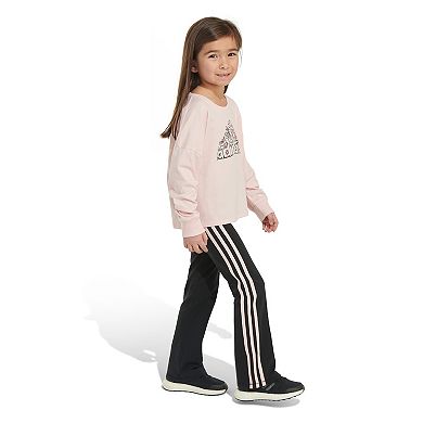 Baby & Toddler Girls adidas Graphic Tee & Flare Pants Set