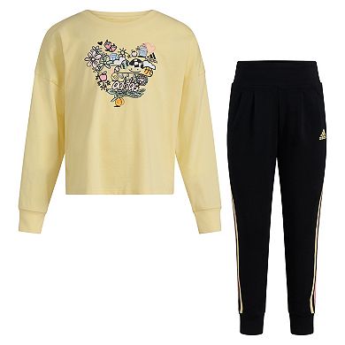 Baby & Toddler Girls adidas Graphic Tee & Jogger Pants Set