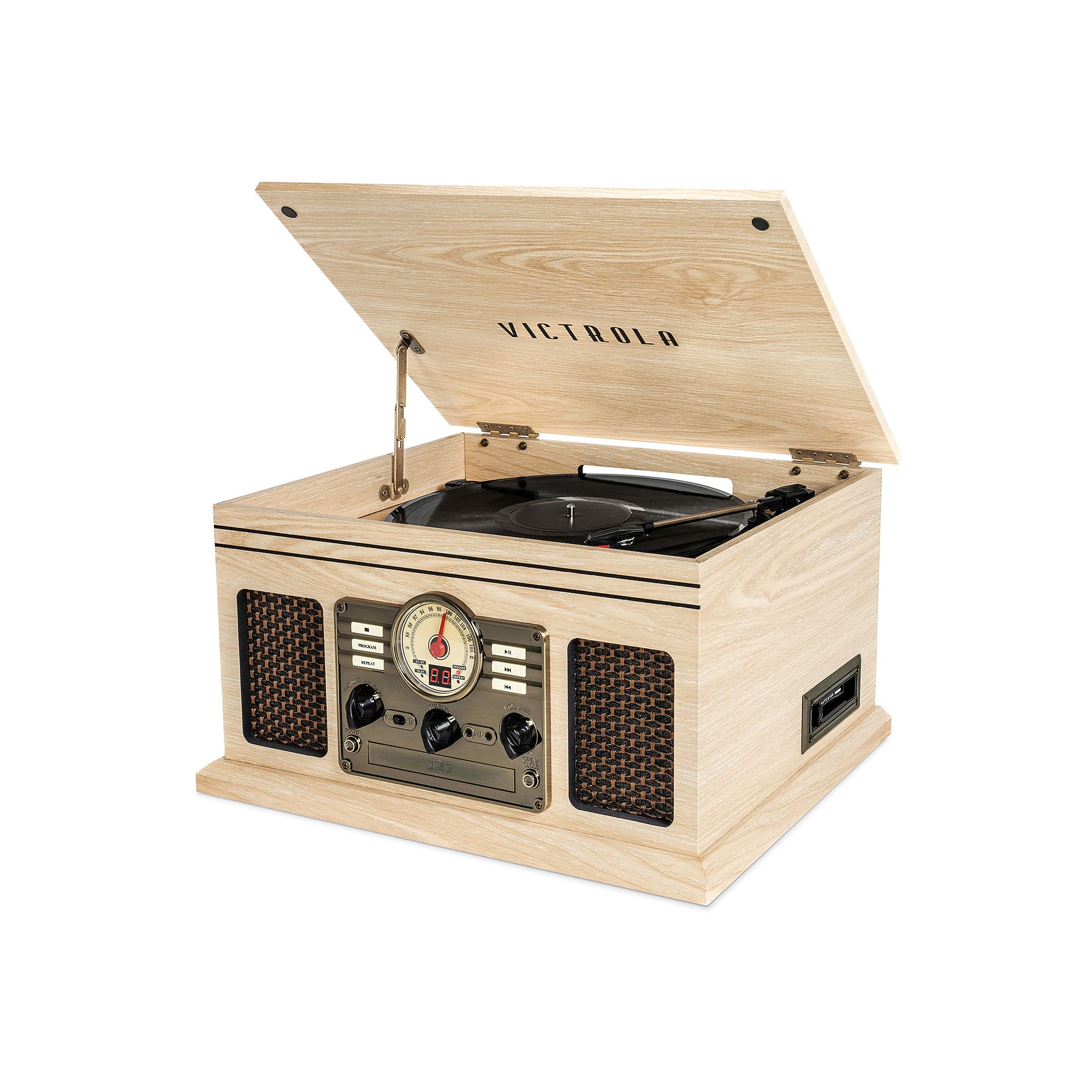 Victrola Quincy Wood Bluetooth Record Player, Multi