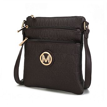 MKF Collection Lennit Embossed M Signature Crossbody Bag by Mia K