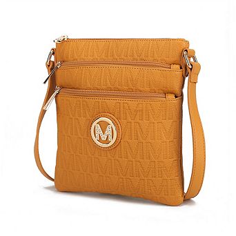 MKF Collection Lennit Embossed M Signature Crossbody Bag by Mia K