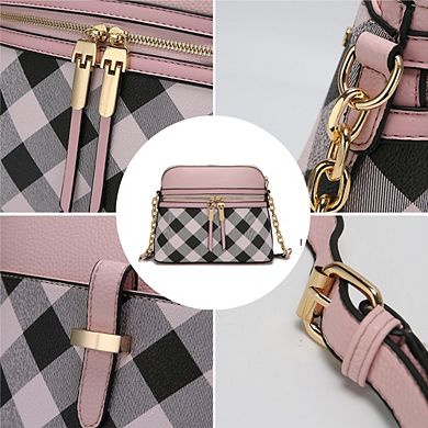 MKF Collection Suki Checkered Crossbody Bag by Mia K