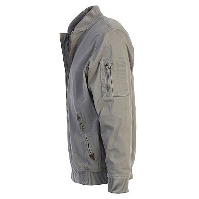 Gioberti Men's 100% Cotton Sportwear Full Zipper Twill Bomber Jacket