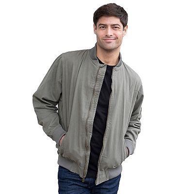 Gioberti Men's 100% Cotton Sportwear Full Zipper Twill Bomber Jacket