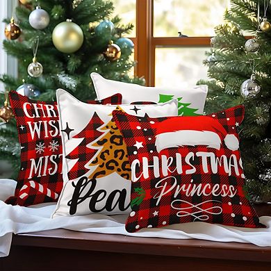 G128 Christmas Pine Spruce Waterproof Pillow, Set Of 4