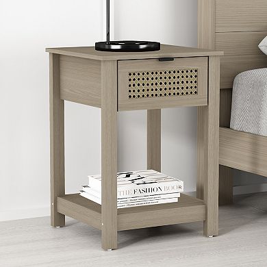 Idiana 1-Drawer Nightstand (23.2 in. H x 16.5 in. W x 15.4 in. D)