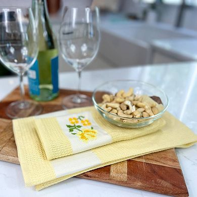 Textile Jacquard Solid Cotton Kitchen Towel Set (Set of 10)